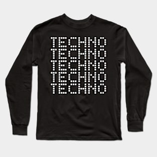 techno digital logo Long Sleeve T-Shirt